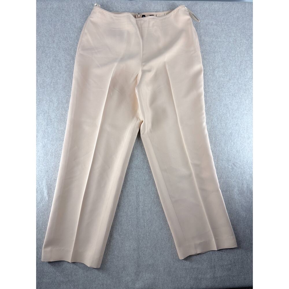 Vintage Linda Allard for Ellen Tracy Champagne Colored Satin Suit Sz 12 - Picture 8 of 12